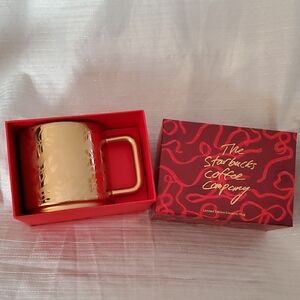 Starbucks Limited Edition Gold Mug 2025 Christmas
